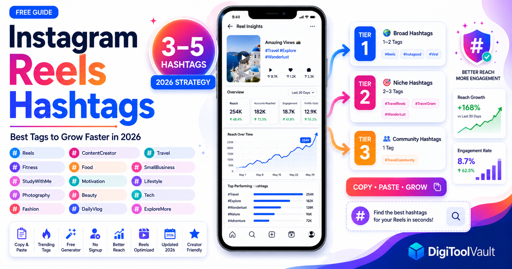 Best Hashtags for Instagram Reels 2026 Free Generator